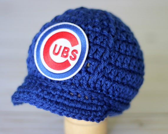 GoldenGirlzHandmade Newborn Baby Chicago Cubs Outfit Set, Hat Cap, Diaper Cover, Knit Knitted Crochet, Baby Gift, Photo Prop, Photo Shoot, Baseball
