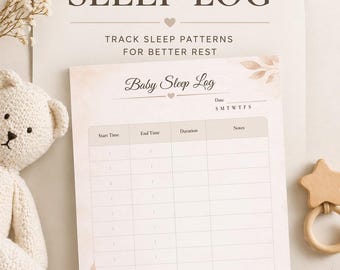 Afdrukbare babyslaaptracker | Slaaplogboek pasgeborenen | Babyroutinetracker | Dagelijks slaapschema | New Mom Planner