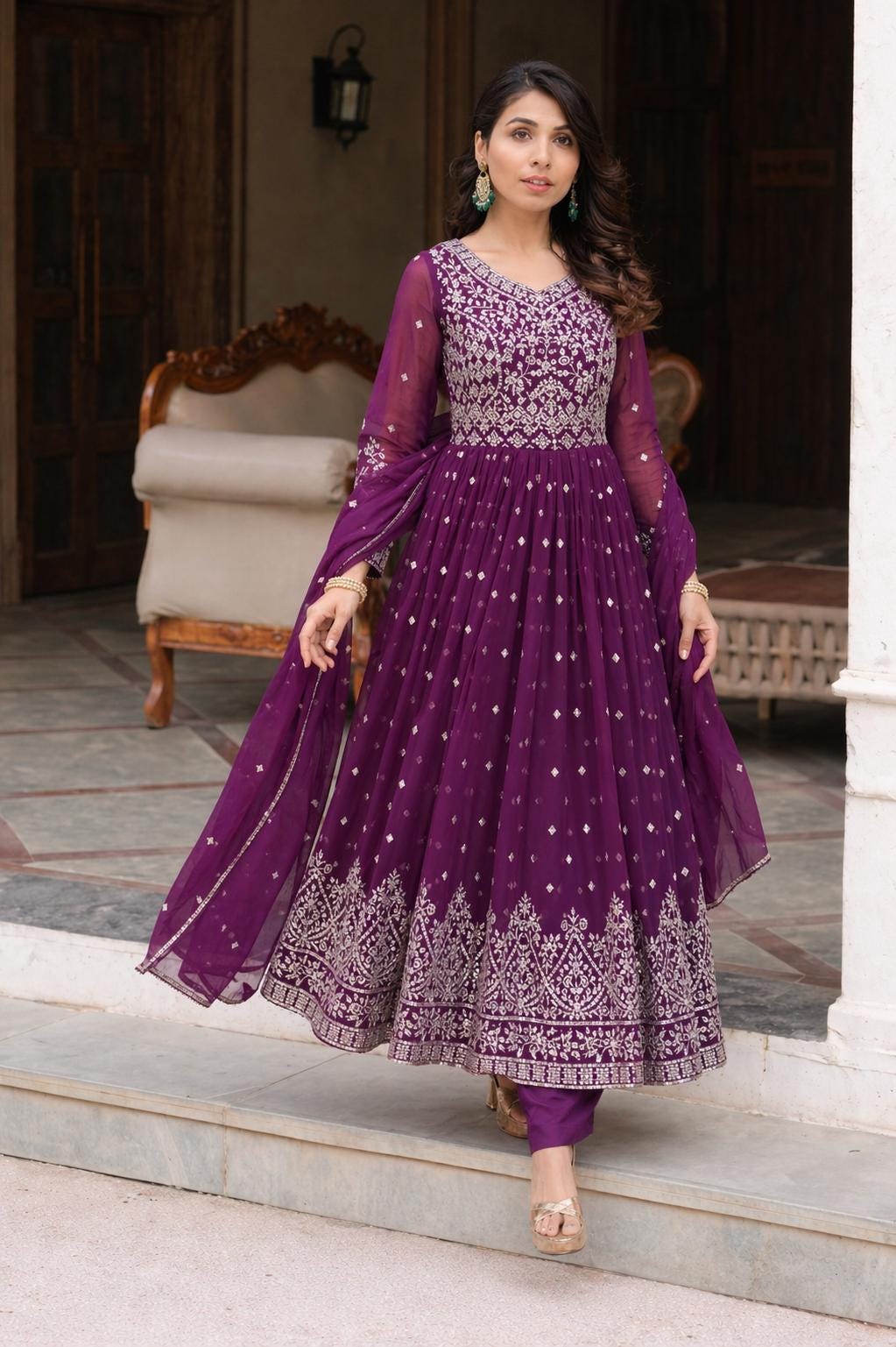 Purple Dress Pakistani - Etsy