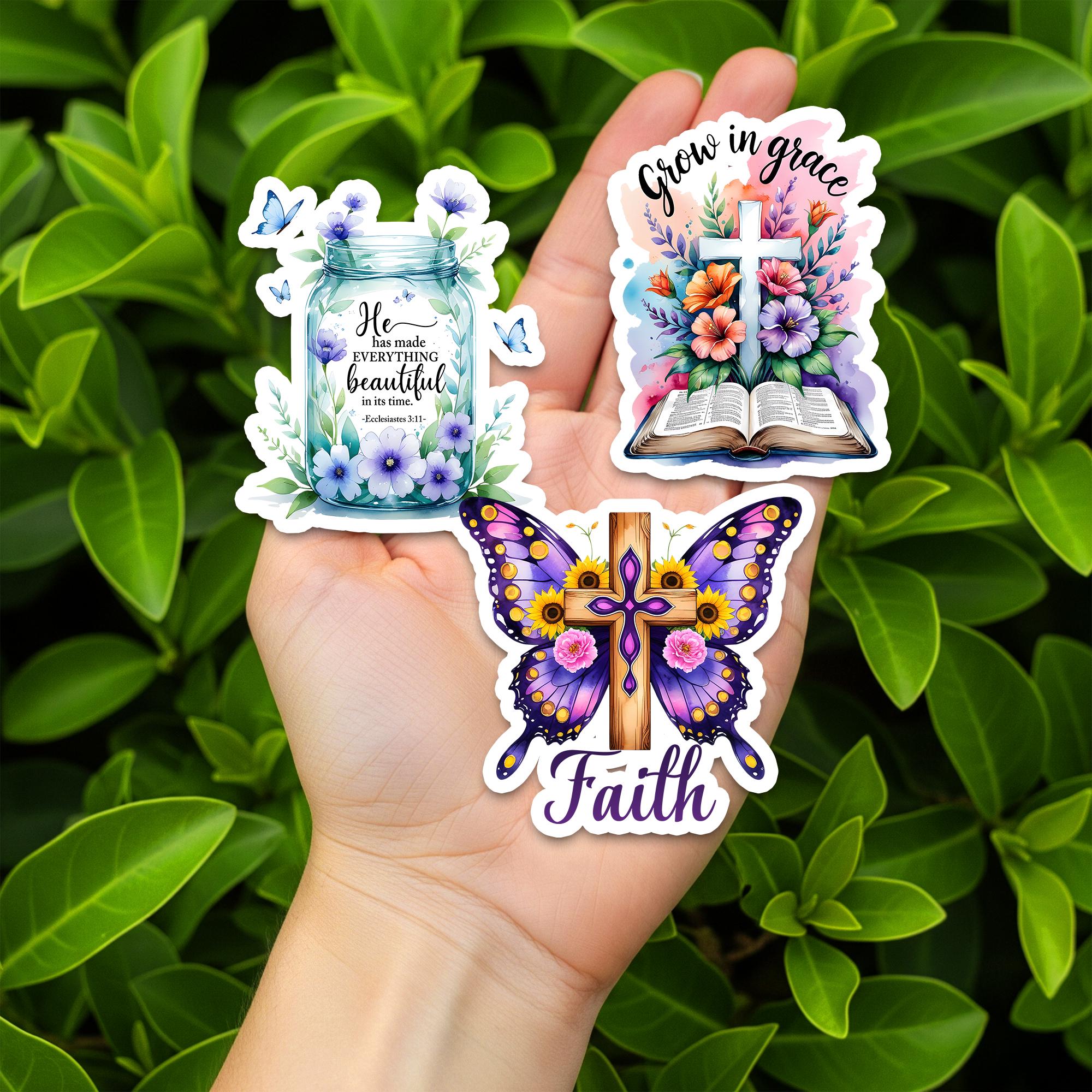 Christian PNG Bundle, Floral Faith Clipart, Bible Verse Sublimation ...