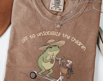 Lustiges T-Shirt für Homeschooling-Mütter – Sarkastisches Socialization-Shirt – Geschenk für Naturliebhaber – Homeschooling-Mama – Frosch-Roller-Humor-T-Shirt für Homeschooling-Ehefrauen