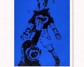 Rock Lee vs Sasuke Original Handmade Painting | One of a Kind Anime Wall Art | Manga Inspired Artwork | 31x41 cm Unique Art by LWA