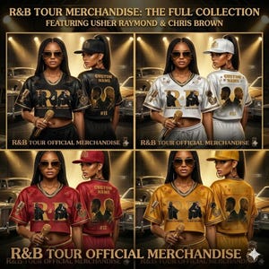 R&B Tour 2026 Heartthrob Kings Iconic Breezy Style Croptop Football Jersey, Fan Concert Outfit