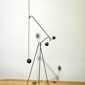 Verto | Minimalist Kinetic Sculpture | Stainless Steel & Birch Wood | Modern Home Decor