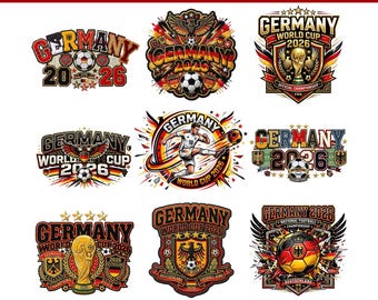 Germany World Cup 2026 PNG Bundle, Soccer Sublimation Designs, Football Clipart Pack, Cricut Shirt Files, Germany PNG Set