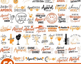 Paquete de archivos SVG de Aperol alemán, archivo SVG para plotter de bebidas alemanas, frases sobre vino alemán, SVG de alcohol, SVG de vino, SVG alemán, para cortar con Cricut y Silhouette.