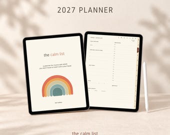 2027 Digital Planner for Mums with ADHD, Hyperlinked Monday Start PDF | The Calm List
