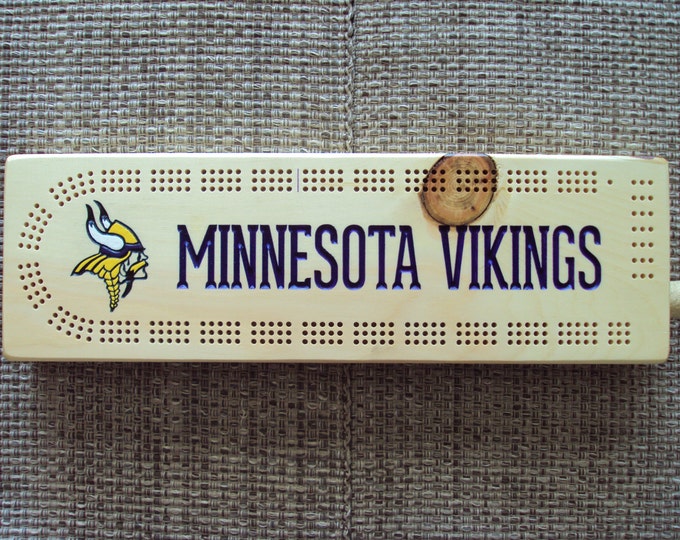 Rustic Cribbage Board Minnesota Vikings Football Furniture - Etsy