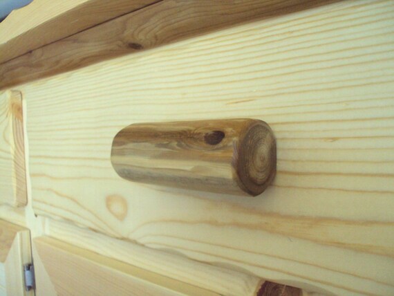 Rustic Log Cabinet Drawer Pull Home Cabin Lodge Furniture Etsy