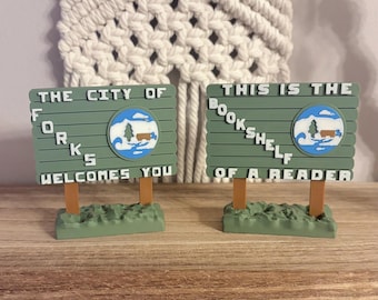 Letrero de Forks, WA inspirado en Crepúsculo (Descarga digital 3MF)