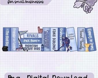 Hockey Romance Bookstack - Download digitale PNG
