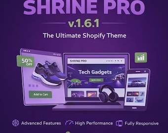 Tema de Shopify Shrine Pro v1.6.1: Plantilla de comercio electrónico con tecnología moderna