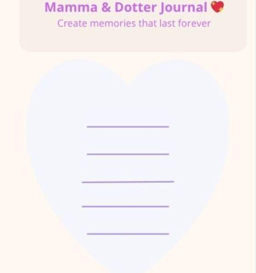Mamma & Dotter Journal Printable Mother Daughter Bonding Journal PDF - Etsy