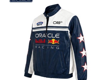 Chaqueta Zado Vintage Red Bull Racing, estilo motero urbano bordado para deportes de motor