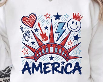 Graffiti Statue of Liberty PNG, 4 juli sublimatie, USA Amerika vlag shirt ontwerp, edgy American Girl afbeelding, digitaal downloadbestand