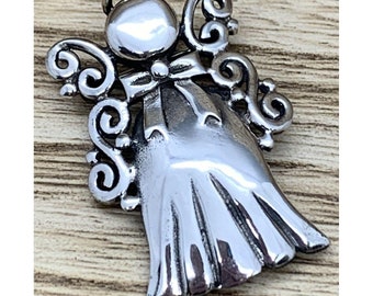 A000100 Sterling Silver Brooch 925 angel