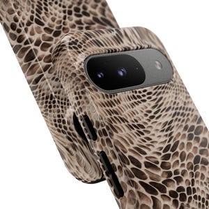 Custodia per Google Pixel Python Luxe / Cover protettiva neutra con stampa serpente (ANM-0004) immagine 2