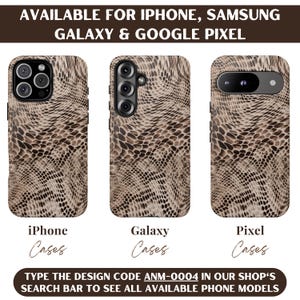 Python luxe iPhone-hoesje | Neutrale beschermhoes met slangenprint (ANM-0004) afbeelding 10