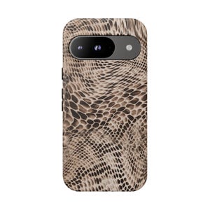 Custodia per Google Pixel Python Luxe / Cover protettiva neutra con stampa serpente (ANM-0004) immagine 7