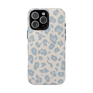 Blauer Leopard-Druck MagSafe iPhone Hülle | Tiermuster Schutzhülle (ANM-0010)