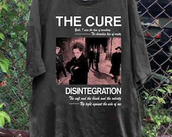The Cure band T-shirt, vintage muziekshirt uit de jaren 90, retro The Cure merchandise, cadeau voor concerttournee