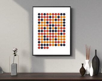 Geheime Nachricht Kunst | Personalisierter Farbcode-Druck | Ihre Worte als moderne Wanddekoration