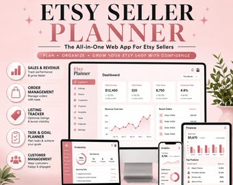 Etsy Seller Planner 2026, All-in-One Digital Shop Management Tool (Digital Download)