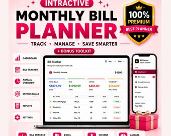 Finance Tracker 2026 Web App, Budget Planner, Expense Income Debt Tracker (Instant Download)