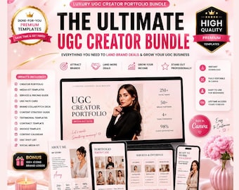 UGC Portfolio Template Canva, UGC Creator Media Kit, Content Creator Portfolio, Influencer Template, UGC Portfolio, Digital Download