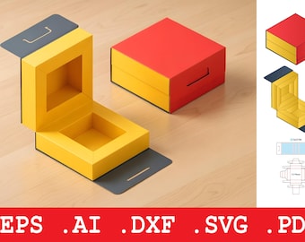 Magnetic Gift Box Svg, Luxury Packaging Box Template, Foldable Gift Box, Laser Cut Box, Cricut File, Svg Dxf Eps Ai Pdf