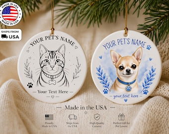 Adorno conmemorativo para mascotas personalizado, regalo de recuerdo con foto de perro o gato