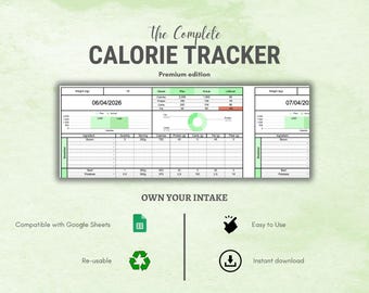 ポンド | カロリートラッカー Google スプレッドシート プレミアム | 栄養とマクロ栄養素の食事記録 | 減量と食事プランナー スプレッドシート | 即時ダウンロード