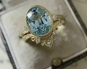 3Ct Oval Cut  Bridal Engagement Ring for WOMEN 925 Sterling Silver