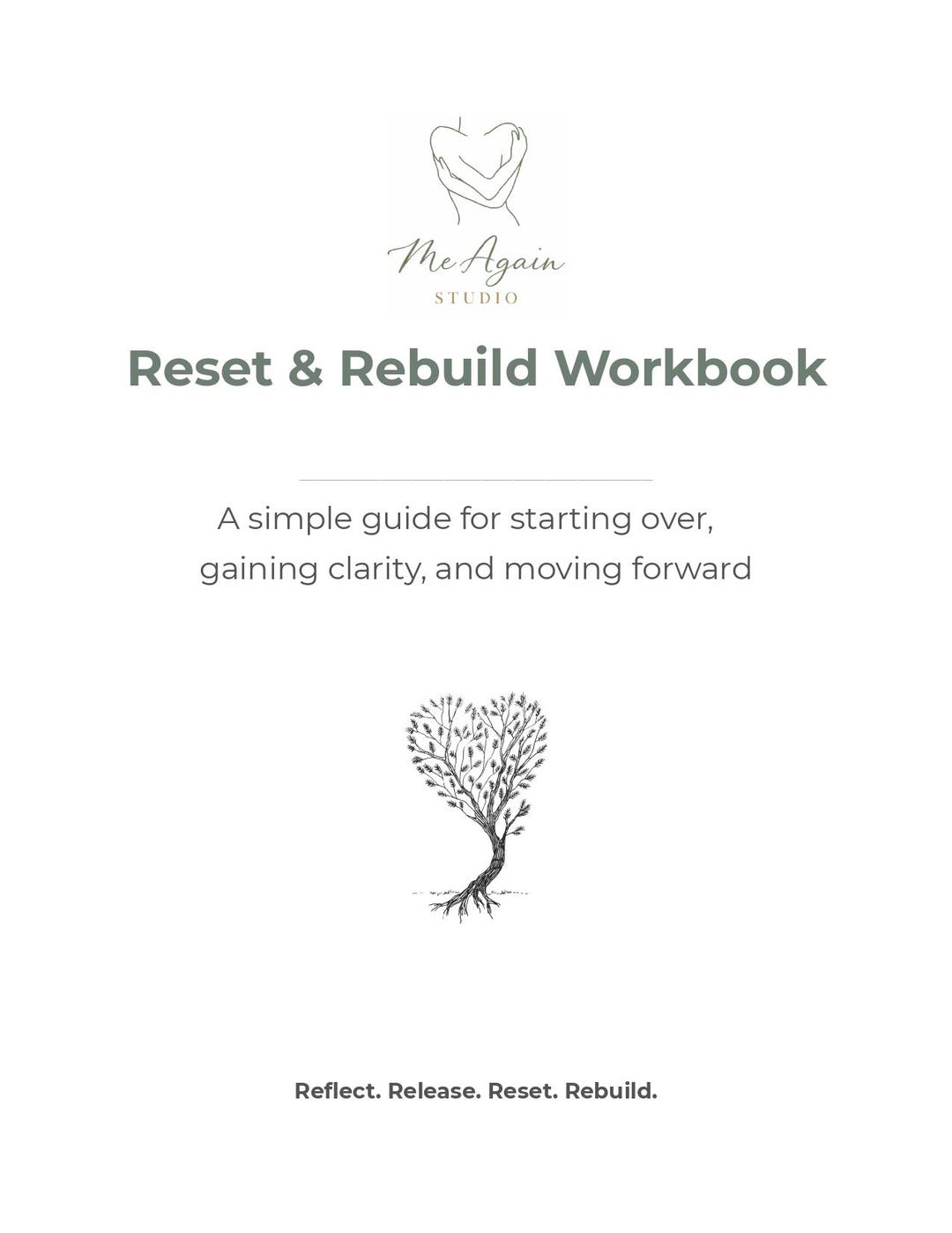 Realign Workbook Reset & Rebuild Workbook, Printable Journal for Starting Over, Guided ...