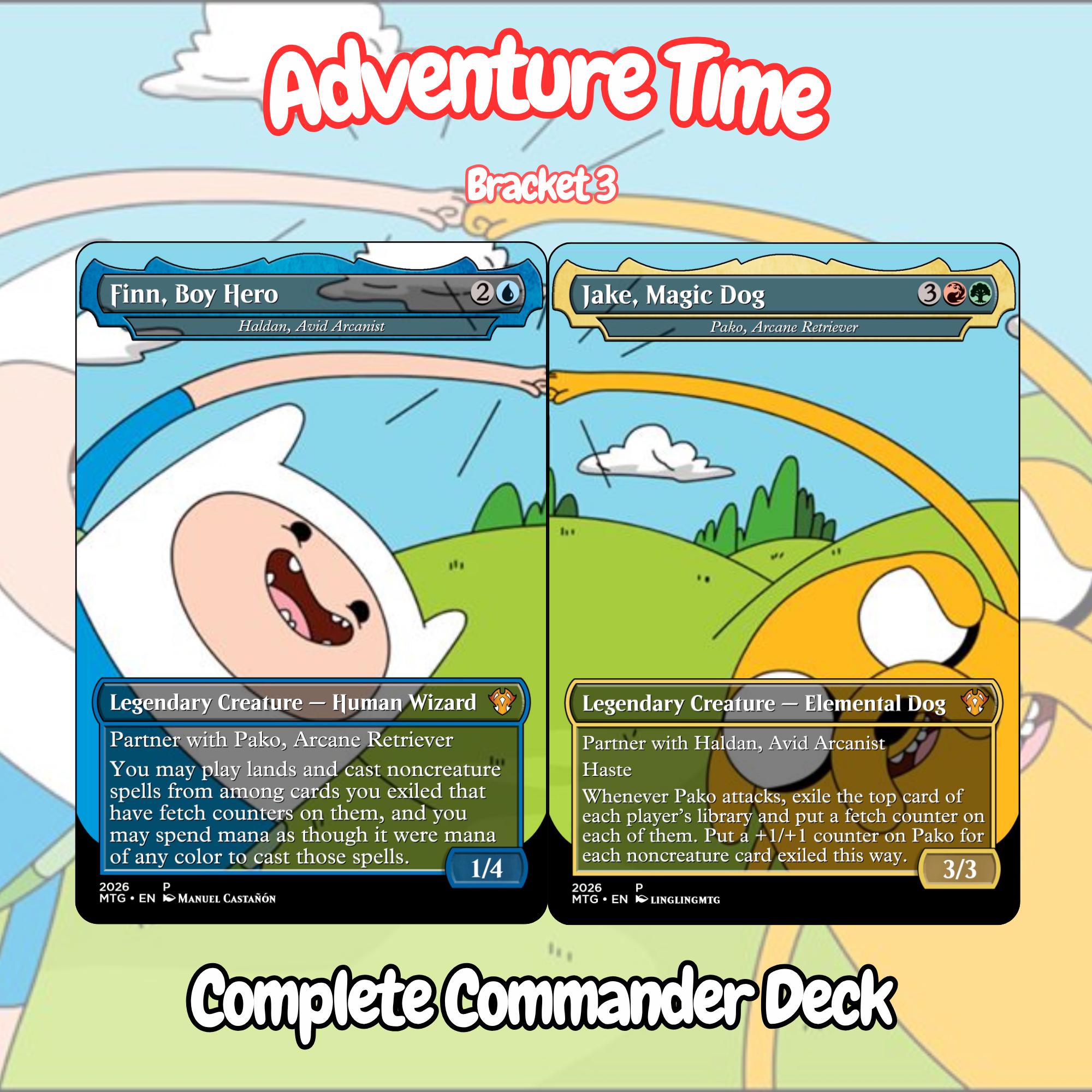 adventure time mtg cards Amazon.com: Adventure MTG Commander Deck – Adventure Time Edition – 100  Proxy Full Art Cards (Card Only) : Toys & Games