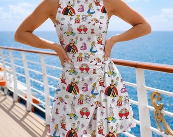 Alice Tennis Dress, Alice in Wonderland Athletic Skort Fairytale Disneyland Pleated Skirt Theme Park Running Magic Kingdom Wear