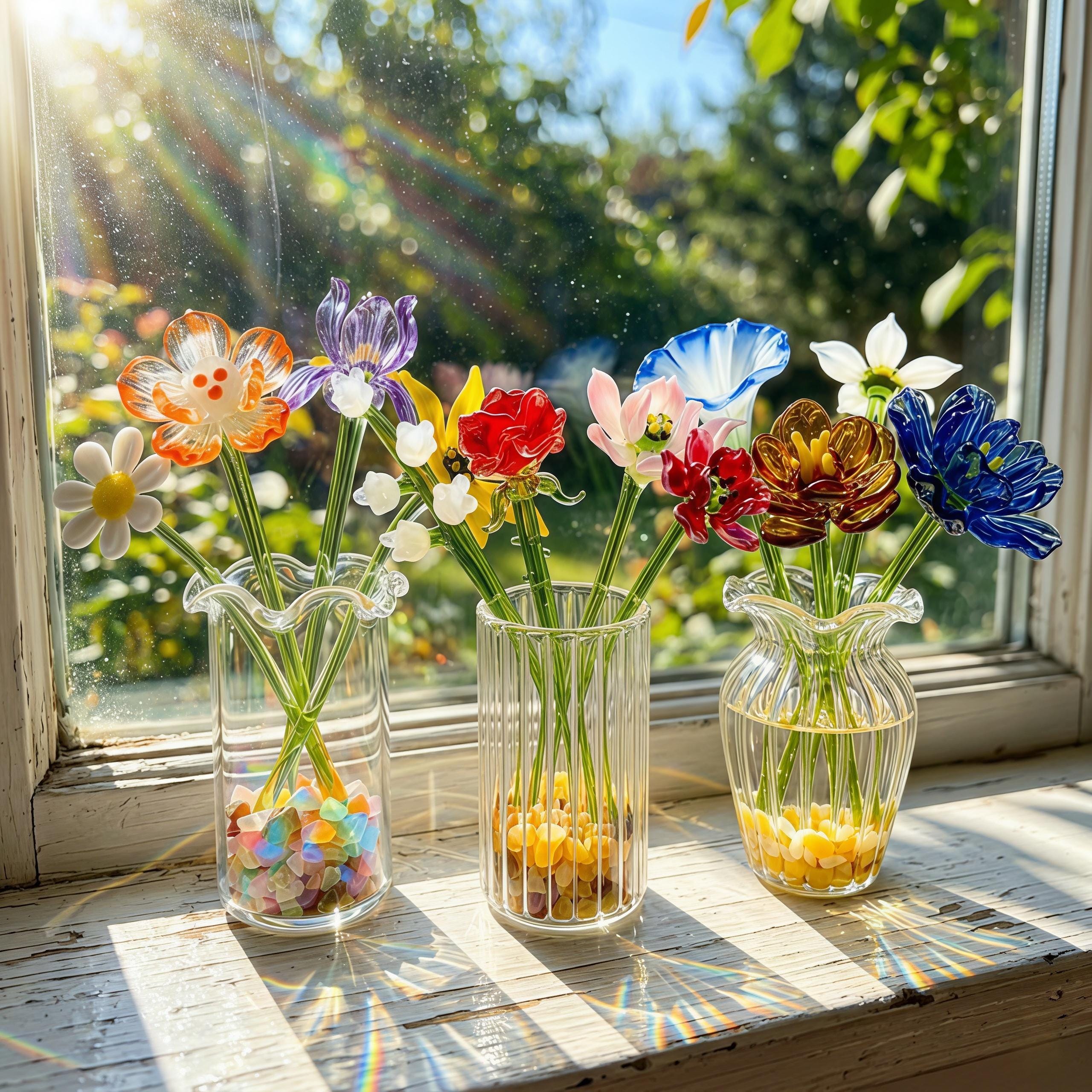 ミニガラスの花 - Etsy 日本