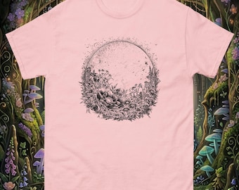 Y2K Magical Floral T-Shirt, Fantasy Game Inspired Unisex Shirt