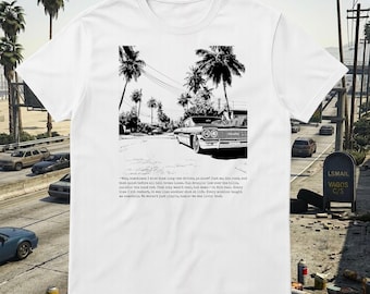 Y2K GTA Inspired Lowrider Unisex T-Shirt, Retro Palm Trees Streetwear Graphic Tee