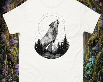 Witcher Inspired Wolf Unisex T-Shirt, Dark Fantasy Graphic Tee, Gift for Him, Gamer Gift