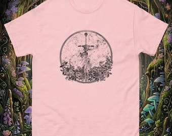Elden Ring Inspired Sword Shirt, Fantasy Floral Graphic Tee, Witcher Gamer Gift