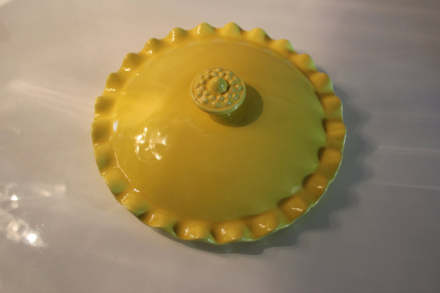 Cheery Yellow Ceramic Kitchen Canisters Set of 4 Etsy