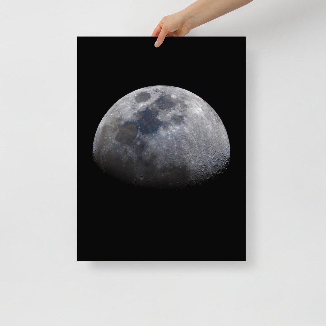 Moon Poster – Lunar Astrophotography Print – Space Wall Art – Astronomy ...