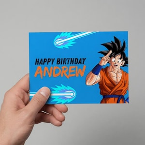 Happy Birthday Dragon Ball Z Card - Etsy