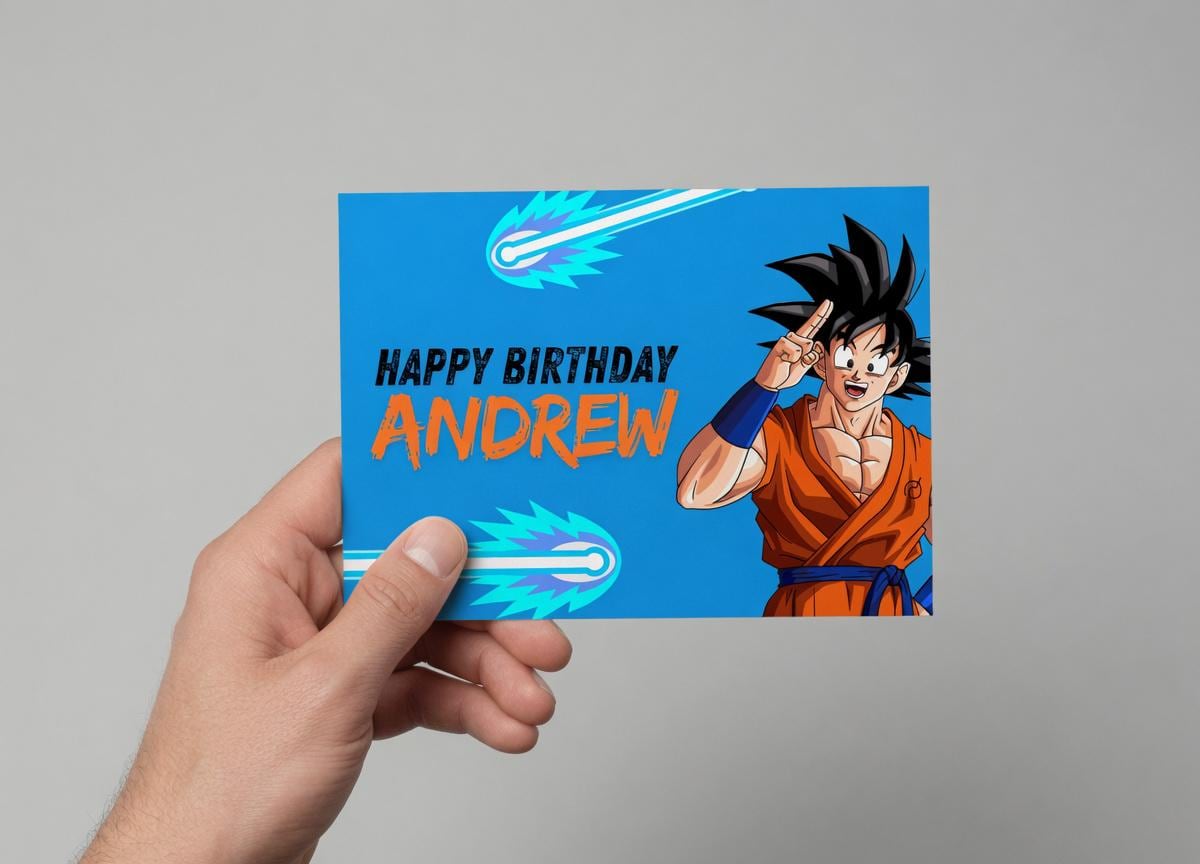 Happy Birthday Dragon Ball Z Card - Etsy