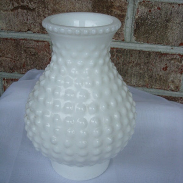 Vintage Milk Glass Hobnail Lamp Shade