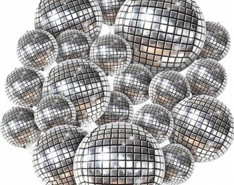 20 globos estilo bola de discoteca / Decoración para fiestas de cumpleaños