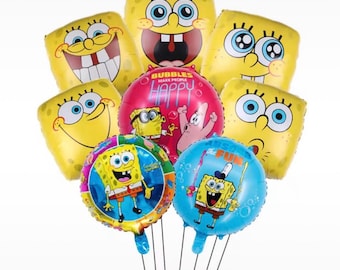 8 stuks SpongeBob vierkante broek folieballonnen | Decoraties voor verjaardagsfeestjes