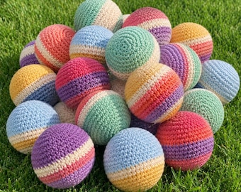 Pelota de fútbol de ganchillo, juguete antiestrés hecho a mano para niños.
