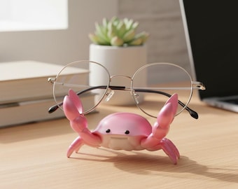 Plastic Crab Glasses Holder Stand, Desk Organizer, Animal Decor